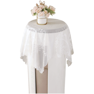 唯米5801欧式蕾丝布艺方形防灰尘布遮盖巾圆柱形立柜空调罩套盖布