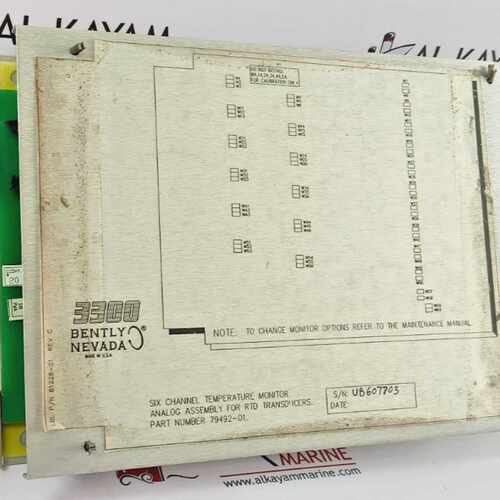 BENTLY NEVADA 3300 ANALOG SIX-CHANNEL TEMPERATURE MONITOR 79