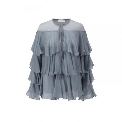 INTOTHEEAST真丝蛋糕上衣