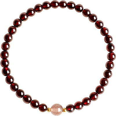 普陀山招桃花天然石榴石手串女