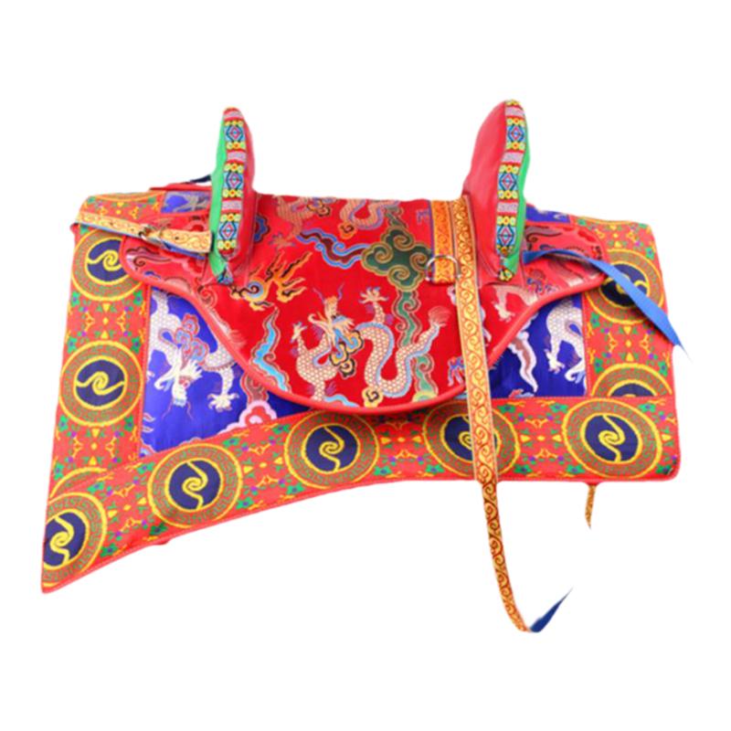 马鞍马具藏式锦缎布料印花马鞍子景区游客鞍大马坐垫骑乘马术用品