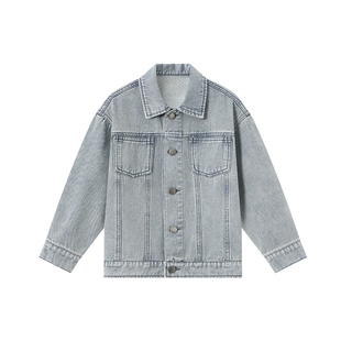 多多家男童牛仔外套2026春装新款春秋儿童休闲上衣男孩帅气夹克潮