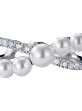 S925镶天然淡水珍珠温柔法式