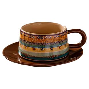 MODASEN丨藏风 DJUS中古藏族风陶瓷咖啡杯碟小众家用水杯下午茶杯