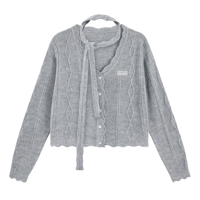 UNIFREE假两件翻领针织衫