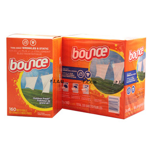 现货美国Bounce邦氏四合一柔顺纸/香衣纸 烘干机用160片*2盒320片