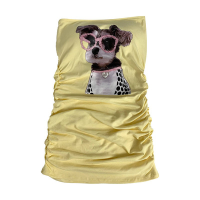 吊带连衣裙女夏季纯欲性感一字肩