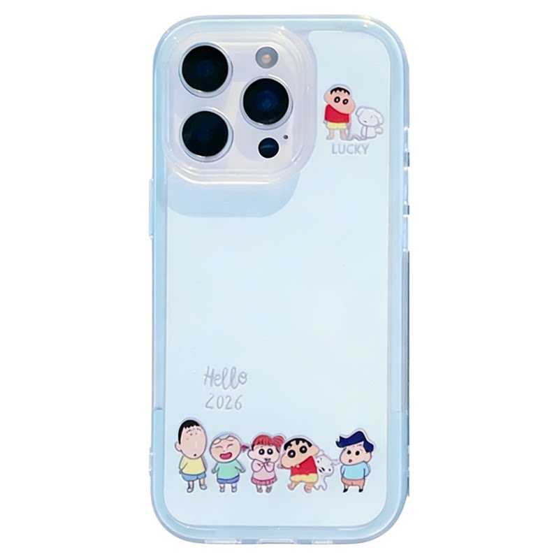 卡通蜡笔小新小丸子适用苹果16promax手机壳新品高级感iPhone17pro网红爆款手机壳15/14好看外壳防摔保护套女
