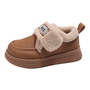 女童棉鞋2025冬季新款儿童加绒加厚一脚蹬大棉鞋中大童休闲面包鞋