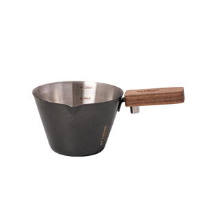 咖啡萃取接液杯意式浓缩量杯304不锈钢盎司杯带刻度小奶盅120ml