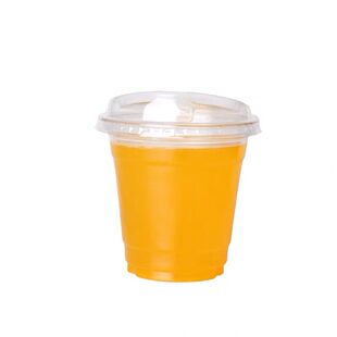 11oz 330ml奶茶饮料杯子带盖一次性pet冰咖啡果汁打包密封塑料杯