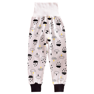 宝宝高腰护肚裤秋裤纯棉单条婴儿保暖裤男女儿童打底裤子睡裤秋冬