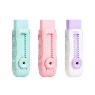 晨光推拉橡皮擦集屑小学生专用少屑像皮擦不易留痕无碎屑超干净擦拭成线聚干净儿童推动式橡皮擦幼儿园象皮