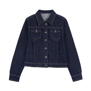 NEVA HU【现货7.5折】牛仔外套短款夹克女高腰阔腿牛仔裤两件套装