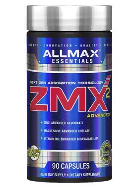 ALLMAX螯合ZMA锌镁威力素ZMX促睾酮素健身男增健肌肉恢复运动补剂