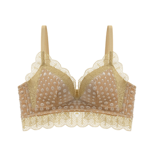 超聚拢显大小胸结婚喜庆红高级丝绒红色内衣套装八公分增厚馒头杯