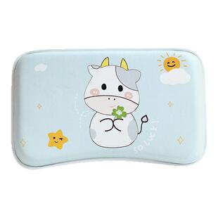 领织婴童亲水绵枕头6月到3岁幼儿可水洗枕透气护颈枕芯宝宝定型枕