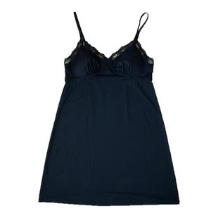 6XITY8IGHT 性感V领蕾丝吊带睡裙可调肩带带胸垫凉感薄睡衣家居服