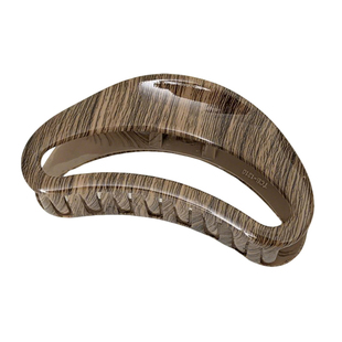 小众设计仿木纹镂空半圆形抓夹月牙发夹高级感气质盘发鲨鱼夹发抓