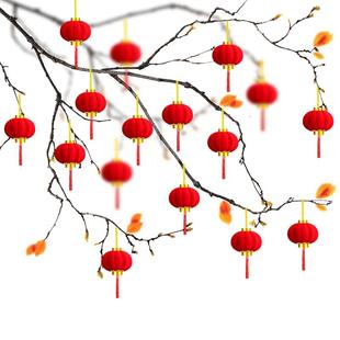过年小红灯笼挂饰2026马年新款新年装饰春节户外绿植树上氛围布置