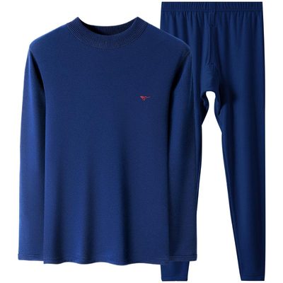 七匹狼加绒加厚棉高领保暖内衣男