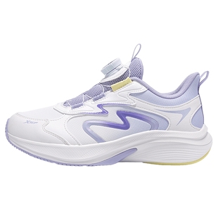 【商场同款】特步童鞋秋季新款女童跑鞋大童旋钮扣鞋子儿童运动鞋