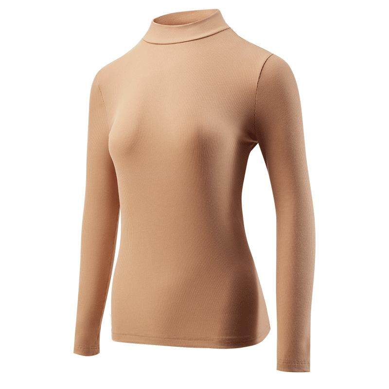 秋鹿【轻暖】天丝发热德绒保暖内衣女秋衣男秋冬情侣款中高领上衣