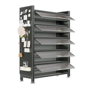 空云家用入户钢制防水防尘鞋柜多层带盖置物柜一体式关户外鞋架柜