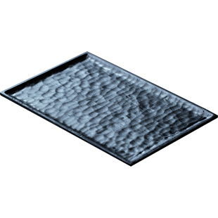 三点水复古柚木锤纹茶盘干泡盘家用茶道茶托盘实木壶托茶承小茶台