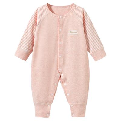 婴儿四季纯棉衣服加长裤脚连体衣