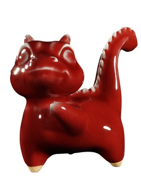 钧瓷小神龙招财吉祥物装饰摆件