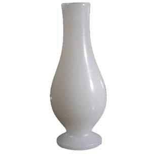 观音瓶小花瓶玉净瓶摆件天然白玉石花瓶玄关书桌精美家居复古桌面