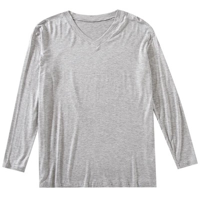 长袖大码男士睡衣加肥莫代尔