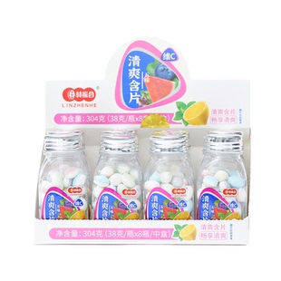 开车解困提神润喉醒脑清新爽口 维生素C清爽含片水果味无糖薄荷糖