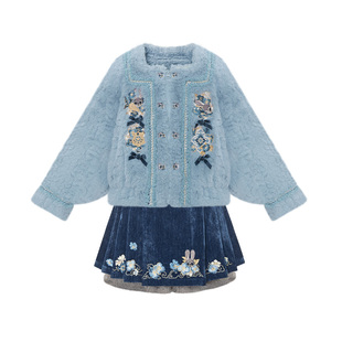 十三余童装【迪士尼疯狂动物城2朱迪-绒绒兔警官】毛绒套装外套女