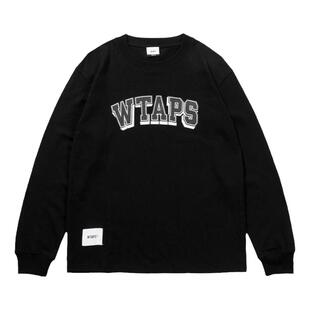 余文乐同款 WTAPS 字母印花长袖T恤 MDNS 纯棉宽松学生打底衫卫衣