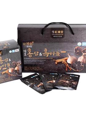 韩国进口红补堂红参黑蒜汁饮料