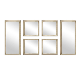 法式餐厅墙面装饰镜子美式轻奢高级感客厅创意挂件组合玄关免打孔