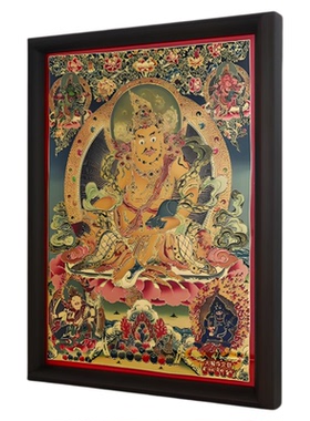大昭寺金帛黄财神唐卡收藏送礼佳