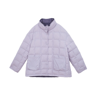 忘城H1456座/初雪信笺/冬季新款90白鸭绒羽绒服立领防风保暖外套