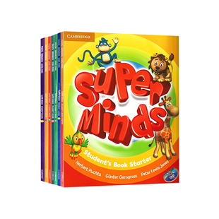 superminds教材 剑桥少儿英语教材 super minds starter/1/2/3/4/5/6级别小学英语 英式发音 外国语实验小学剑桥英语教材英音版