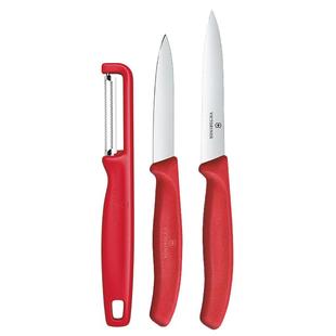 【自营】瑞士进口Victorinox维氏刀具套装厨房削皮器水果刀三件套