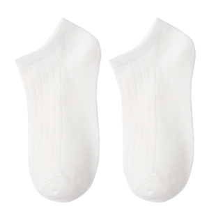 袜子女春薄款短袜纯白船袜中筒袜少女百搭ins潮长袜学生秋季防滑