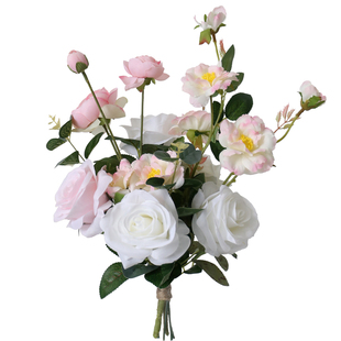 粉色仿真花艺布置橱窗插花婚礼甜品台装饰桌花摆台手捧花小花束