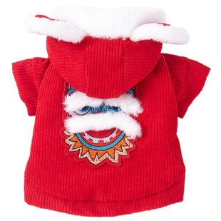 小狗狗衣服过年喜庆保暖宠物泰迪博美贵宾中小型犬猫咪加厚防掉毛