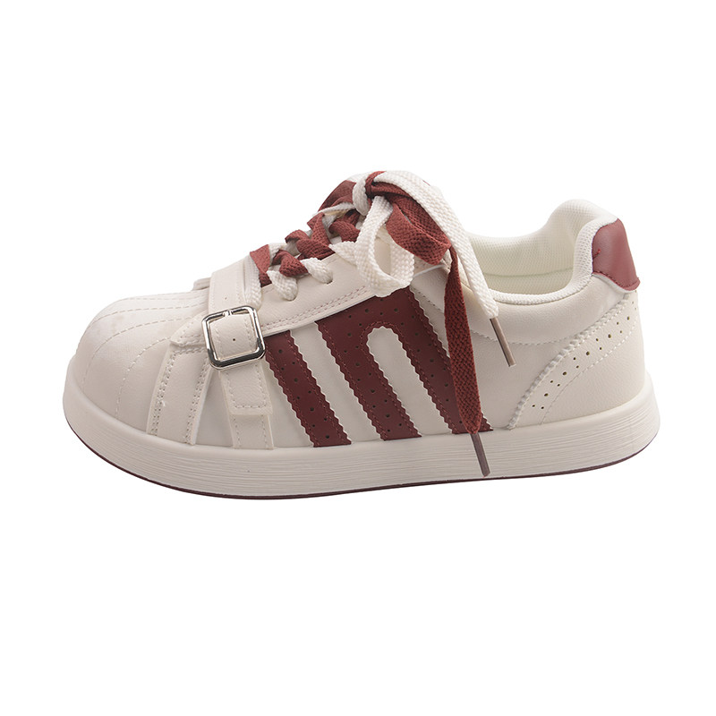 百搭厚底小白鞋女配裙子小众板鞋2026爆款新款秋季运动休闲德训鞋