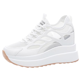 10cm内增高女鞋网面透气2026新款夏天小个子运动小白鞋软底不累脚