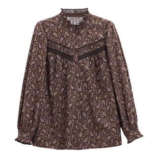 芭依璐2026春季新款长袖衬衫百搭气质时尚蕾丝花边长袖上衣女装