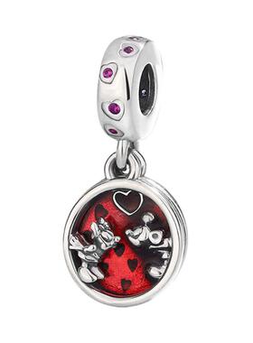 S925银米奇吊饰手链手镯潘家珠子