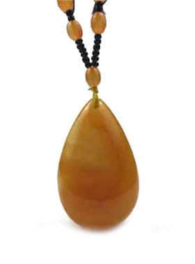 中长款仿蜜蜡挂件毛衣链吊坠项链